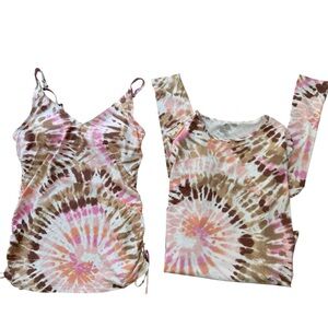 LANDS END Rashguard Coverup size Small and Swin Top size 6 with ruched sides NWT